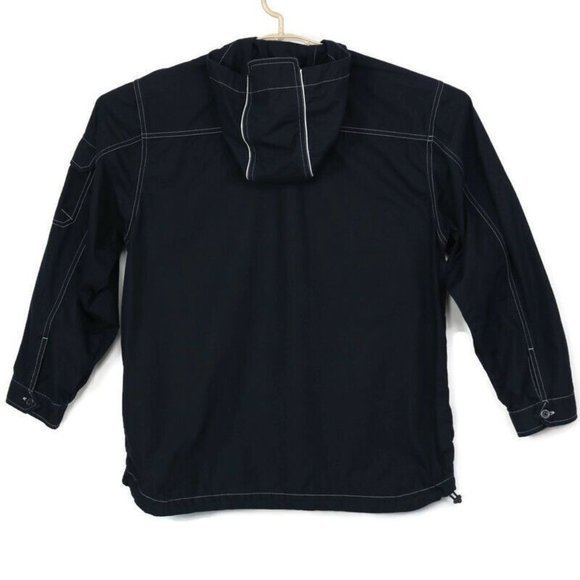 Gap Kids Girls Boys Jacket Coat Wind Breaker Blue Zip Up Hooded XXL 2XL - Picture 2 of 8